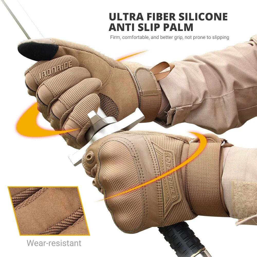 Motorcycle Full Finger Glove Men Outdoor Military Tactical Gloves Sports Shooting Hunting Airsoft Moto Motocross Gloves