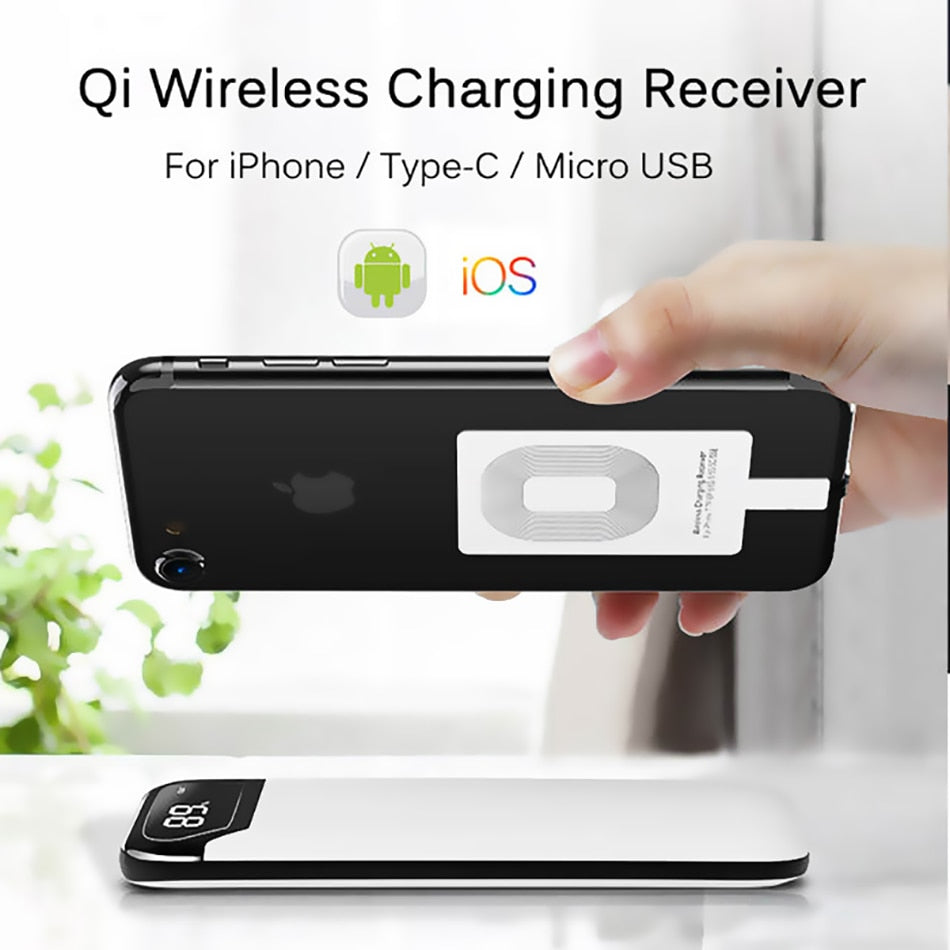 Wireless Charger Receiver Support Type C MicroUSB Fast Wireless Charging Adapter For iPhone5-7 Android phone Wireless Charge