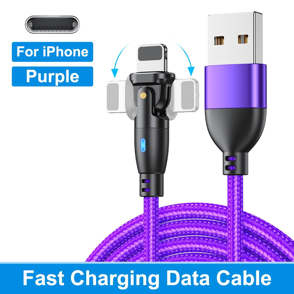 AUFU USB Type C Cable For Realme Huawei P30 3A Fast Charging Data Cord For Samsung Oneplus Poco F3 IPhone Charger Micro USB Wire