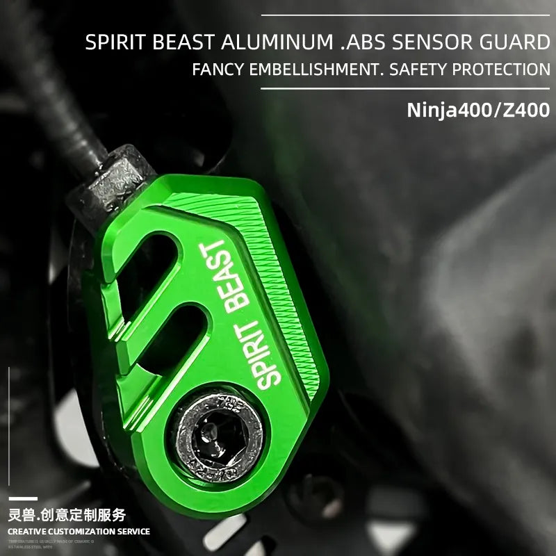 Spirit Beast Motorcycle ABS Sensor Front and Rear Wheel Brake ABS Sensor Cover Protector Accessories for Kawasaki Ninja 400 z400