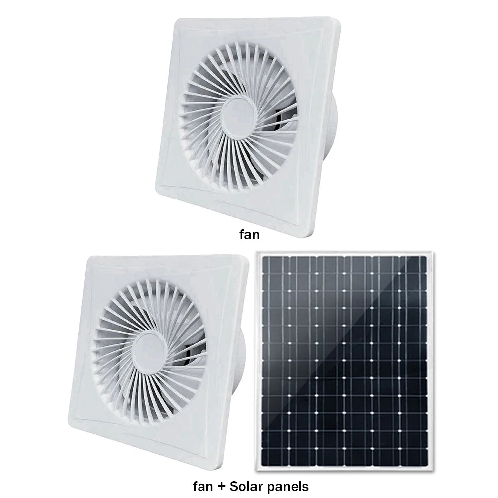 12V Exhaust Fan High Speed Air Extractor Energy-saving Solar Fan  Anti-Mosquito Design Hood Fan for Bathroom Kitchen Toilet