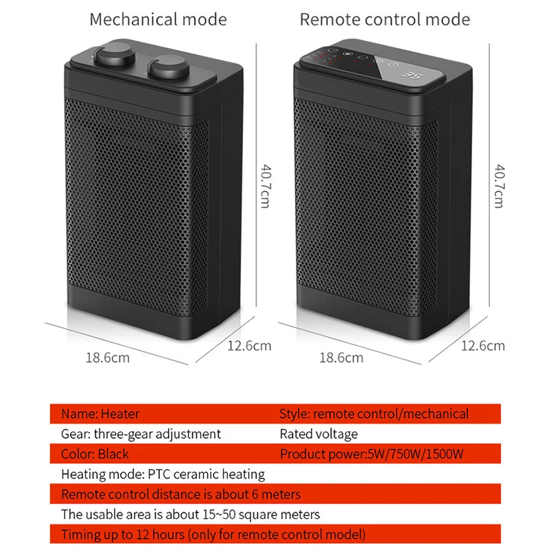 2023 new electric heater desktop mini PTC heater household fast heat silent heater Mini Quick Heat Quiet Electric Fireplace Safe