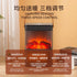 Electric Heater 3D Mirror Fireplace Glass Simulation Flame Electric Fireplace Living Room Radiator Cover Decorative Heating Fan