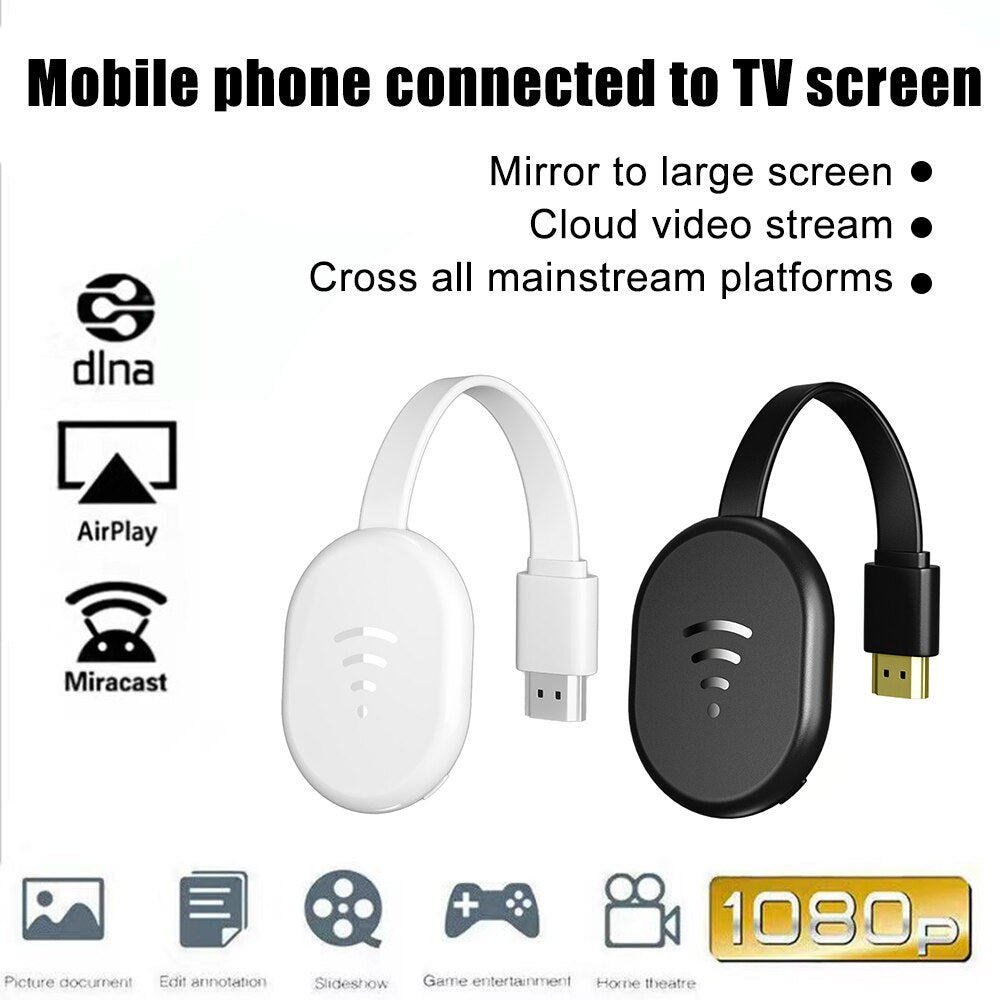 Wireless HDMI-compatible TV Stick 1080P For Chromecast 3 For Netflix WiFi Display Receiver TV Screen Miracast Dongle Anycast