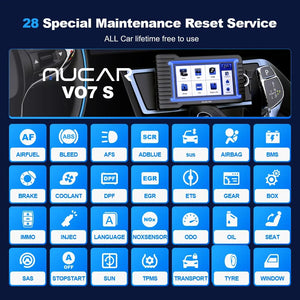 MUCAR VO7S Car Diagnostic Scanner CAN-FD Protocol Full System 28 Reset ECU Coding Bidirectional Test OBD2 Auto Diagnosis Tools