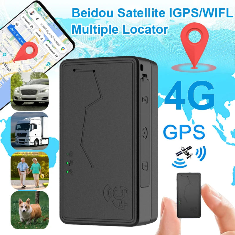 4G Mini GPS Tracker Global Locator Anti-lost Device Vehicle/Car/Person Locator System Wireless GPS/WIFI/Beidou Satellite Locator