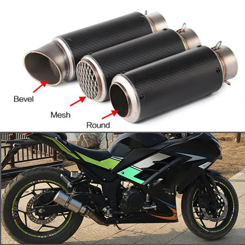 Carbon fiber Universal Motorcycle Exhaust Pipe muffler GP-project for Suzuki Gsxs1000 Kawasaki Versys 1000 Escape Sc