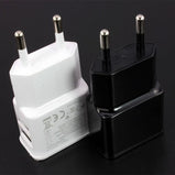EU Plug 5V Dual USB Universal Mobile Phone Chargers Travel Power Charger Adapter Plug for For iPhone Samsung Xiaomi Huawei