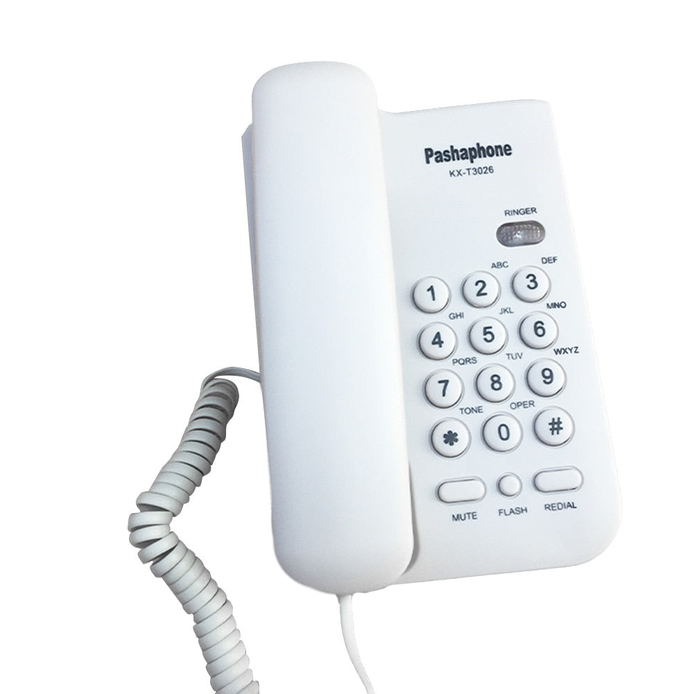 Landline Loud Sound Business Plastic Caller ID Hotel Big Button Home Office Call Memory Wall Mounted Corded Telephone Callback