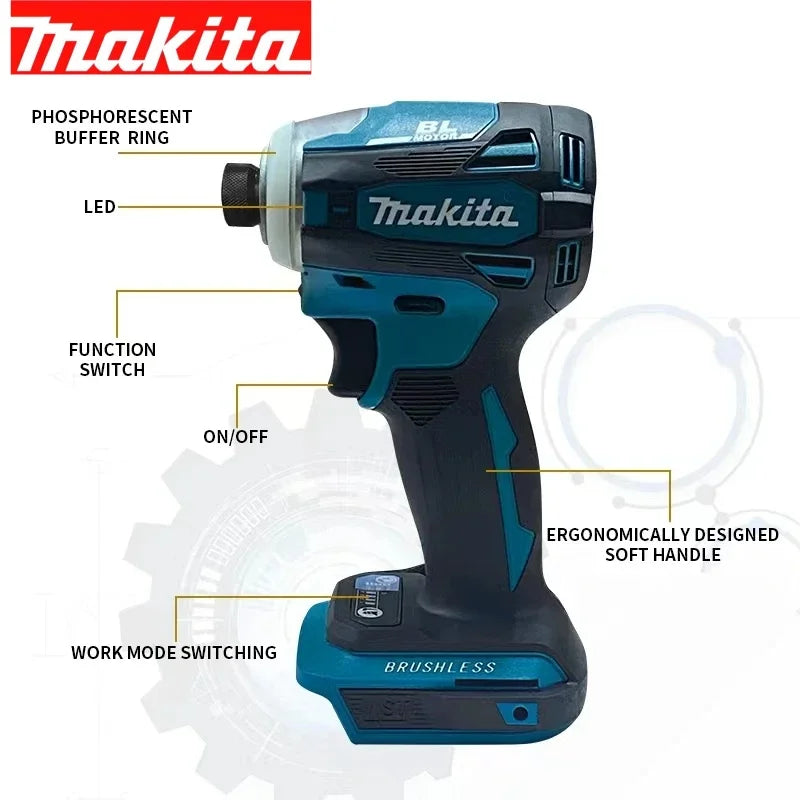 Makita DTD172 18v Electric Cordless Impact screwdriversTorque Wrench Wireless Drill Tool  Power 180N Brushless