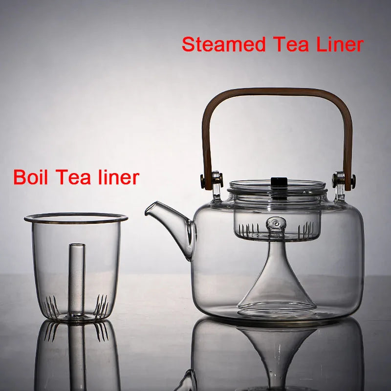 Coffee Mug Cup Warmer 100 Levels Adjustble Electric Heating Pad  1.1/1.2L Heat-Resistant Glass Teapot Water Jug Tea Infuser Gift