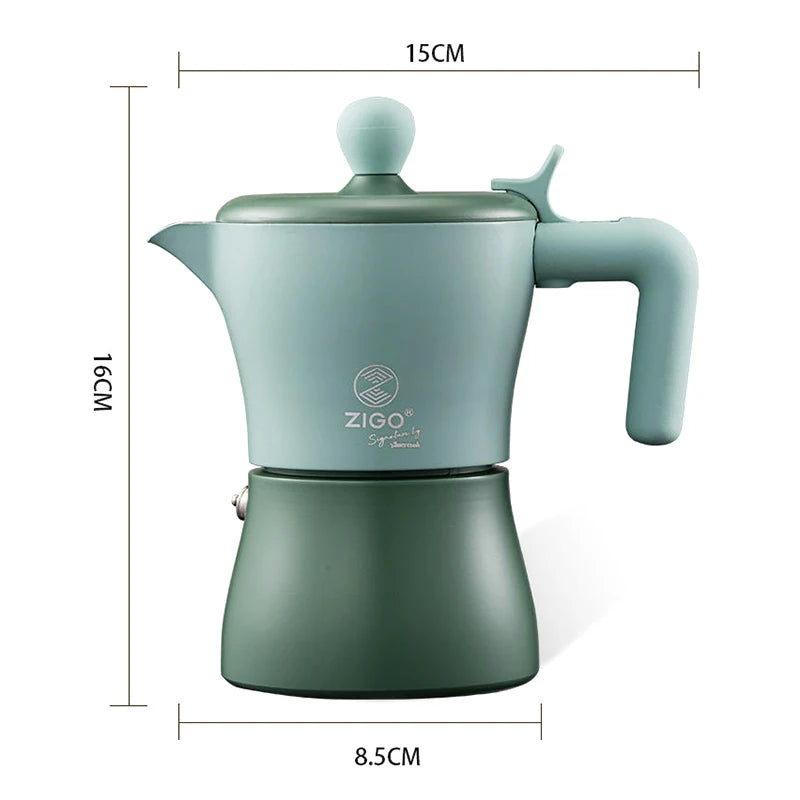 Coffee Pots Moka Pot Italian Coffee Machine Espresso Aluminum Geyser Coffee Maker Kettle Latte Stove Kitchen Coffeeware Tool