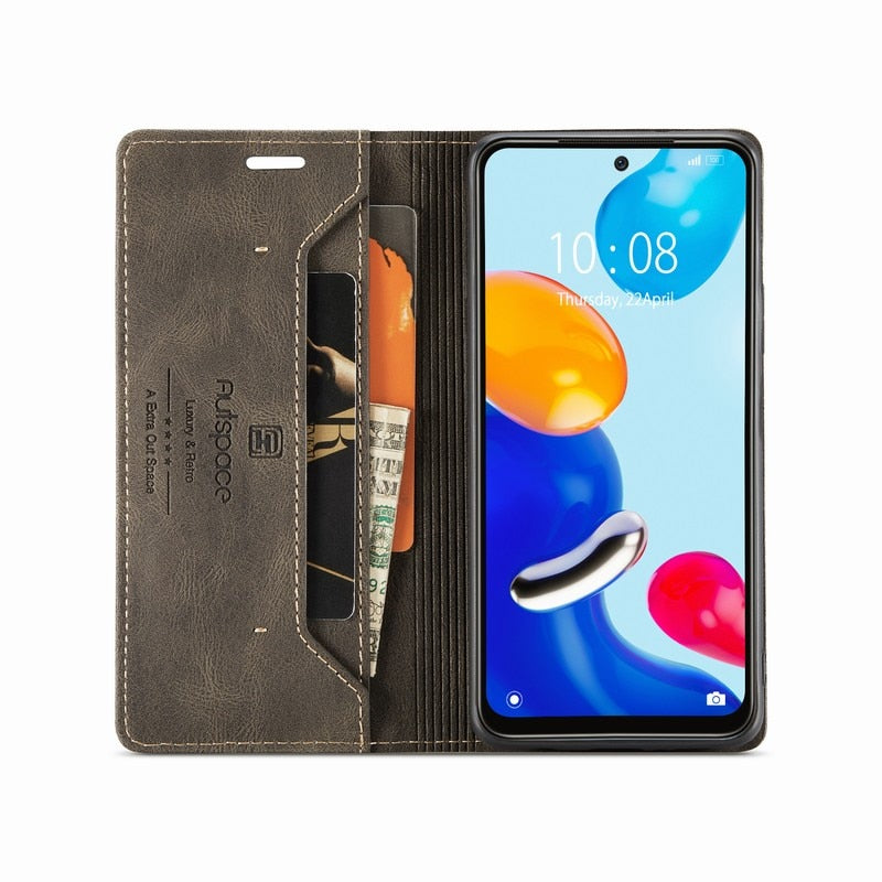 For Xiaomi Redmi Note 11 S Case Cover Luxury Magnetic Flip Silicone Matte Leather Wallet Phone Bag On For Xiaomi Redmi Note 11S