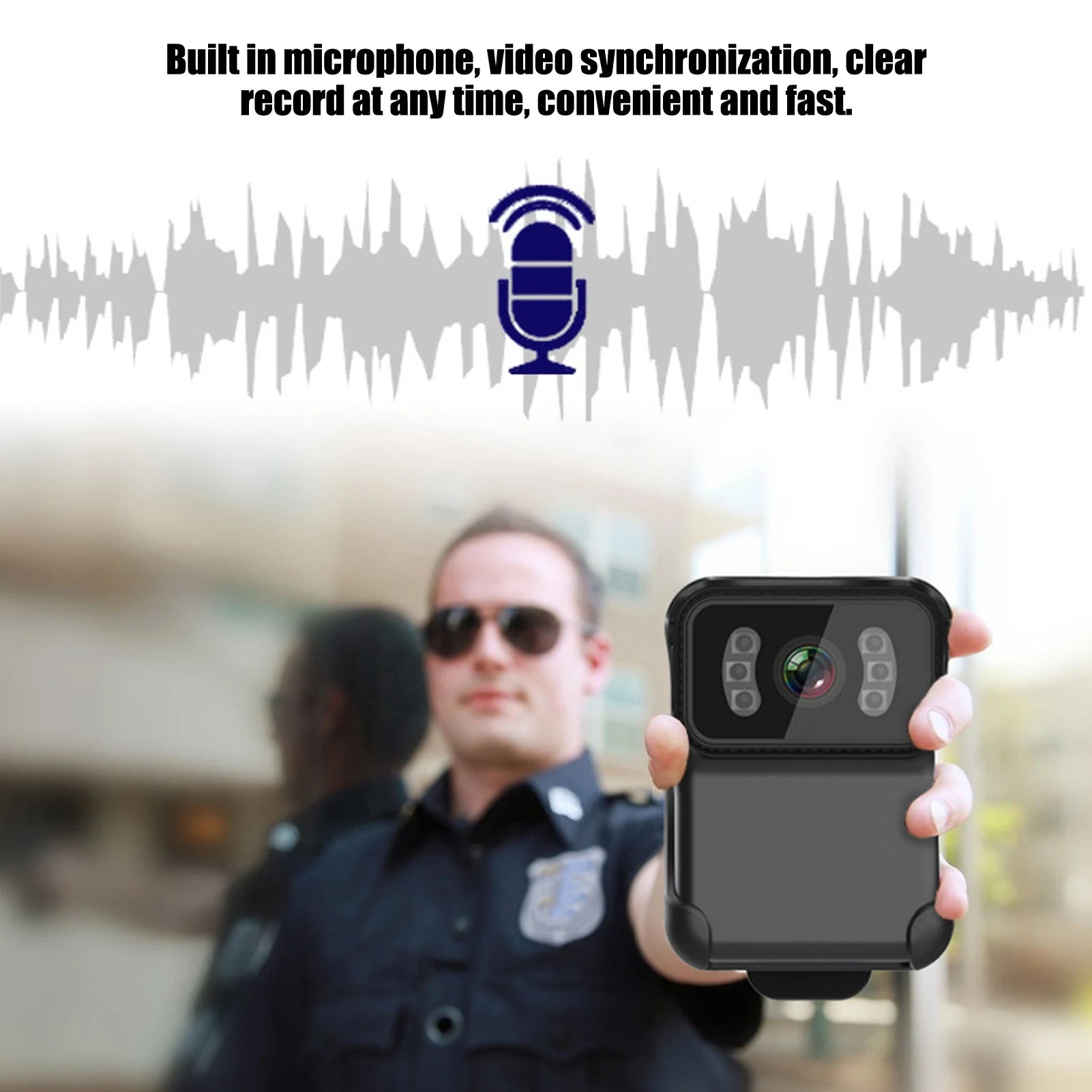 1080P HD Body Worn Camera with Microphone Wireless  Portable 12M  Body WIFI Camera