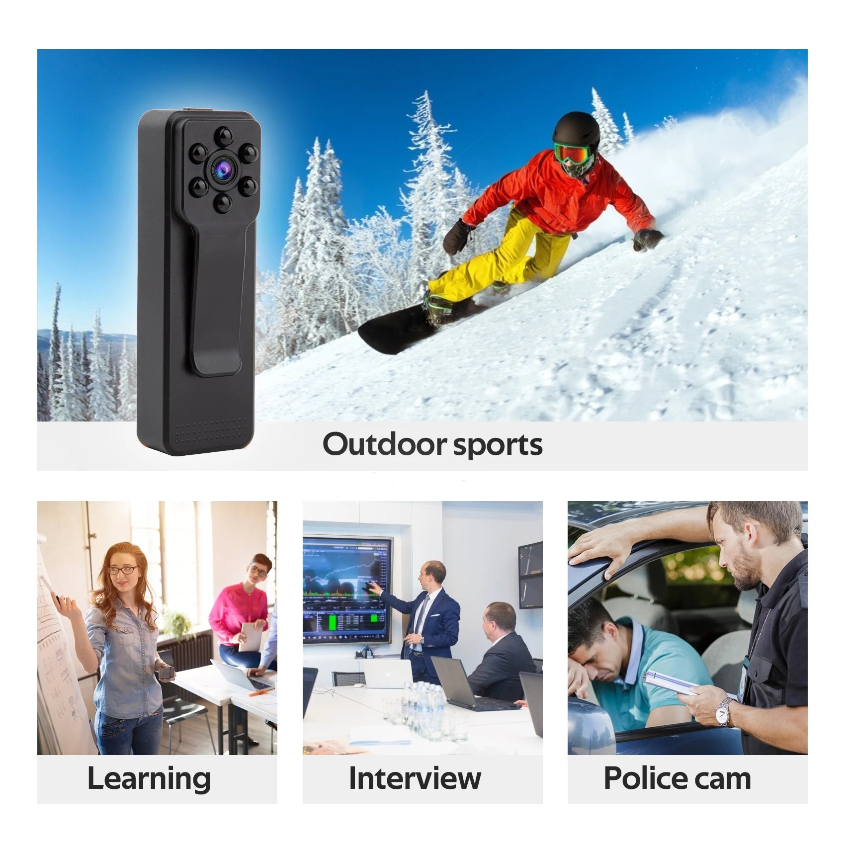 Mini Camera Law Enforcement Recorder 1080P Video Record Professional Portable Body Camera Meeting Long Battery Life Camcorders