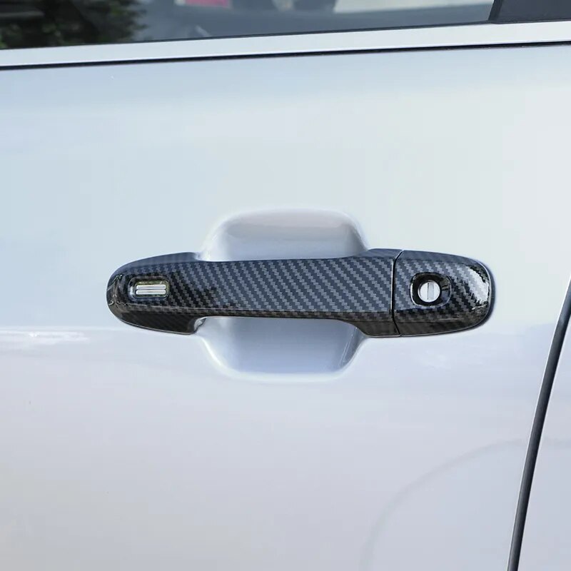 Carbon Fiber Door Handle Cover Trims For Subaru Forester Crosstrek XV Impreza w/ Keyless Entry