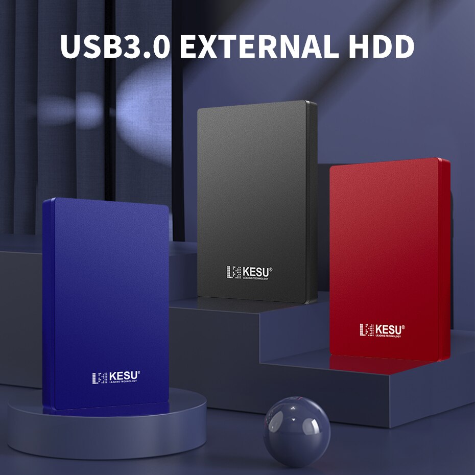 KESU HDD 2.5 Inch Portable External Hard Drive 250GB 320GB 500GB 1TB USB3.0 Storage Compatible for PC Mac Desktop MacBook