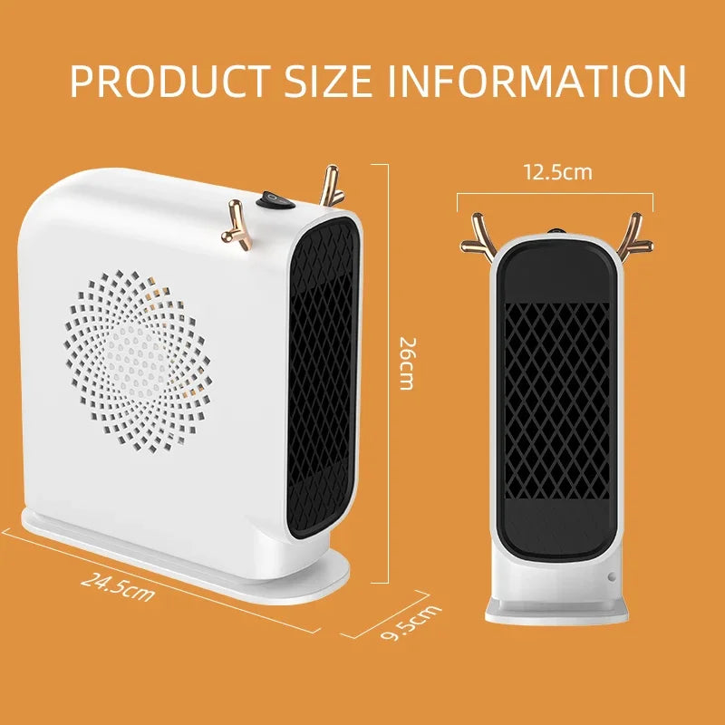 Electric Heater Fans Portable Portable Desktop Low Consumption Heating for Home Office Hand Foot Warmer Machine for Winter 500W