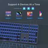 Backlit Bluetooth Wireless Keyboard and Mouse Multi-Device Slim Rechargeable Keyboard and Mouse Set for Laptop Tablet PC