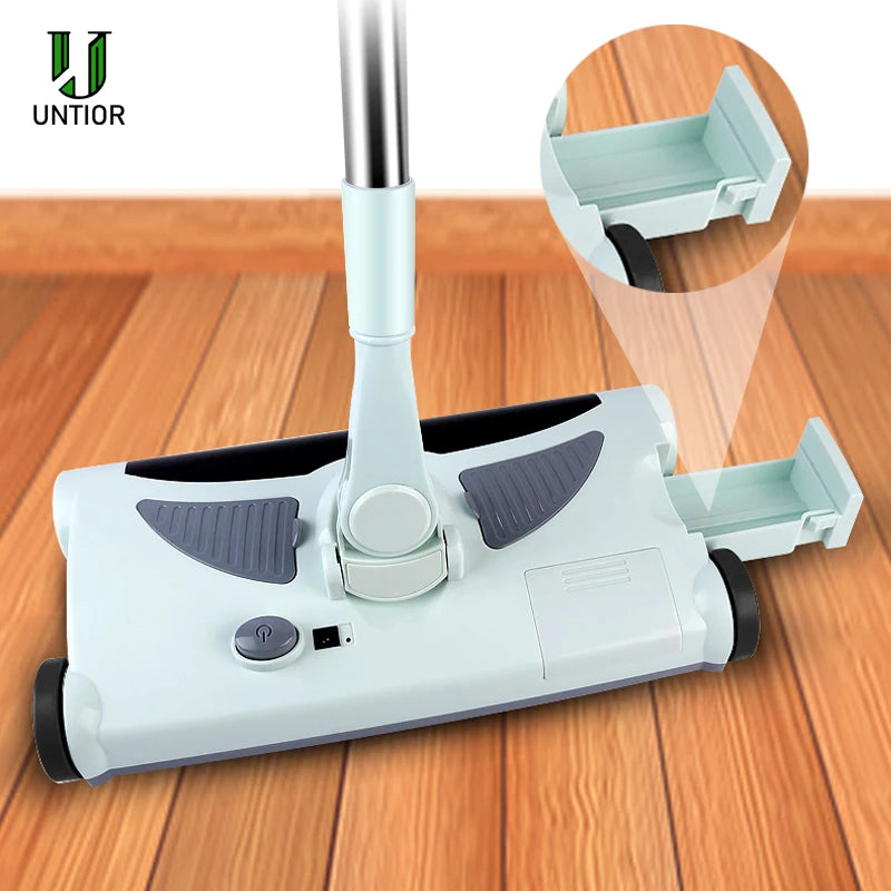 UNTIOR Electric Floor Sweeper Cleaner Vacuum Rechargeable Wireless Hand Push Vacuum Cleaner Household Electric Mop Broom Robot