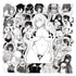 10/50/100PCS Sexy Girl Hentai Sticker Black White Anime Cartoon Decals Graffiti Skateboard Phone Car Waifu Sticker Toy for Adult