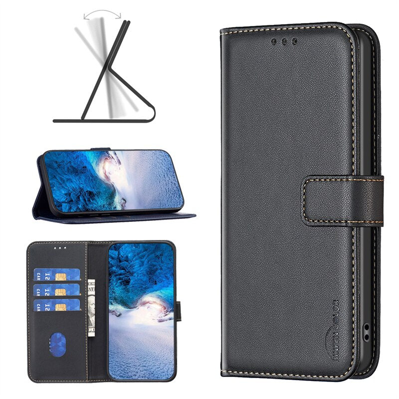 Luxury Flip Leather Phone Case For Samsung Galaxy A54 A14 A34 A13 A53 A24 A23 A33 A73 Magnetic Wallet Cover with Card Slot