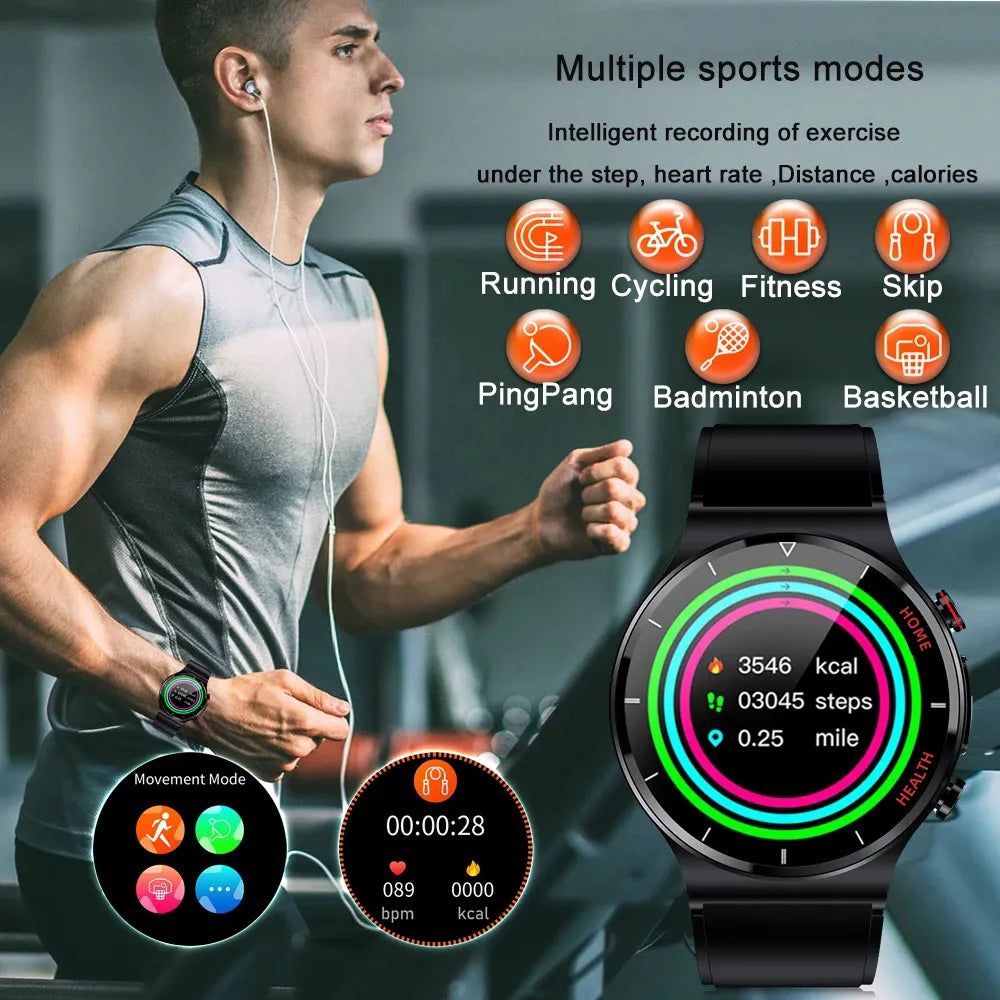 2023 New Laser Treatment Three High Smart Watch Men ECG PPG Heart Rate Blood Sugar Health Tracker Smart Watch For Huawei Xiaomi