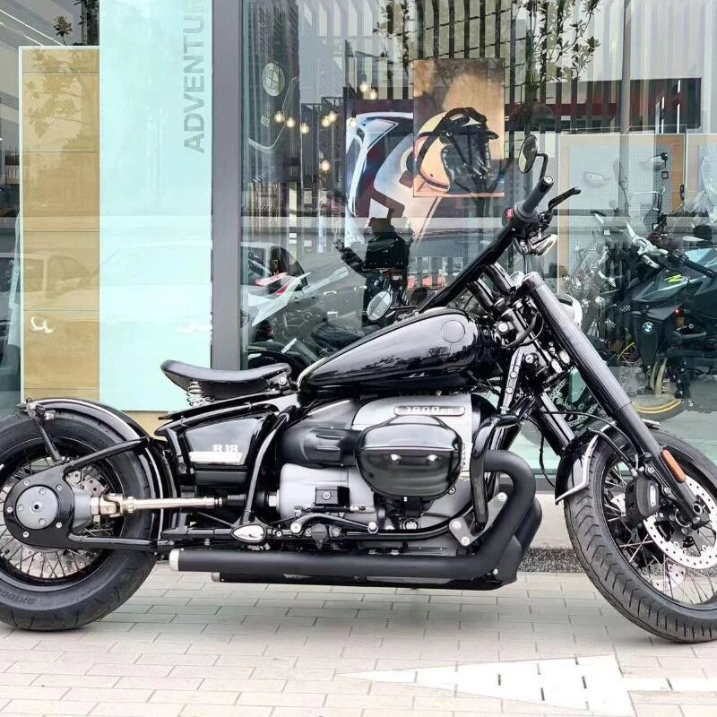 Motorcycle Fit R 18 Exhaust Pipe Bobber Style Retro Steel Full Muffler System Silencers For BMW R18 Classic 100 Years 2018-2022