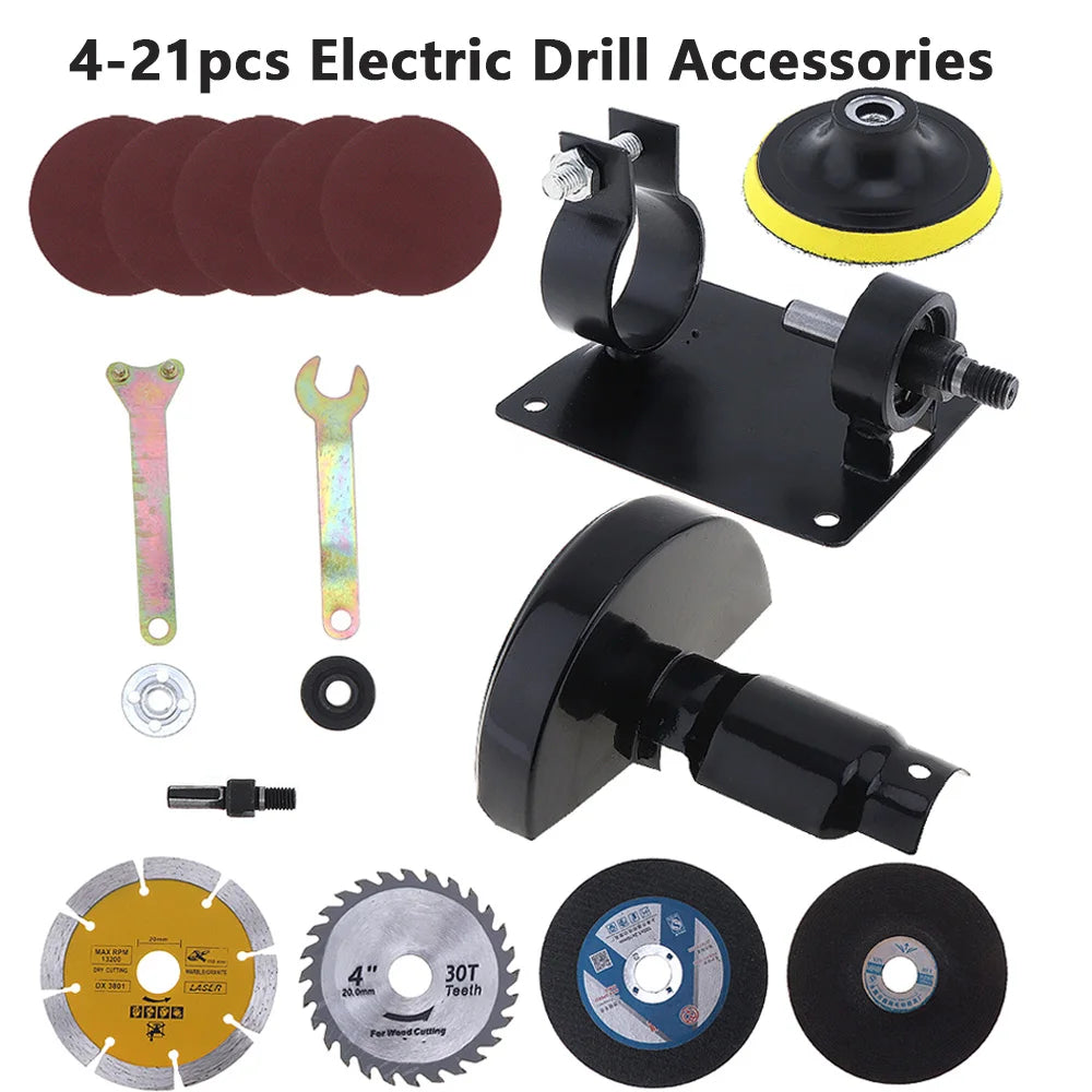 5pcs/lot 13mm Electric Drill Cutting Seat Stand Holder Set with 2 Wrenchs and 2 Gaskets for Grinding Tools