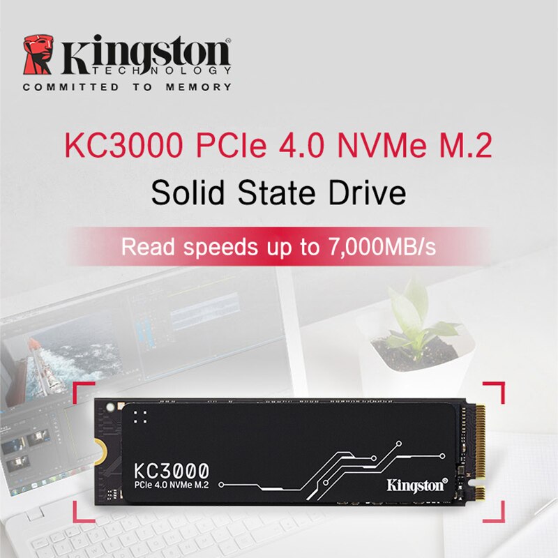 Kingston SSD M2 Nvme M.2 2280 PCIe 4.0 X4 KC3000 1024GB 512GB 1TB 2TB Internal Solid State Drive HDD Hard Disk for PS5 Desktop