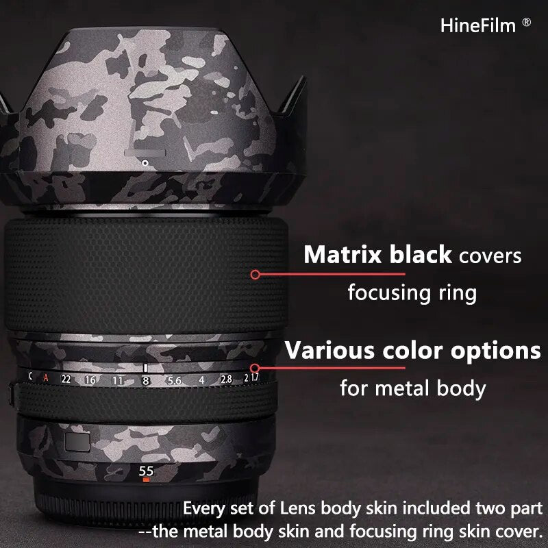 Fuji GF55F1.7 Lens Premium Decal Skin for Fujifilm Fujinion GF55mm F1.7 R WR Lens Protector Cover Film 55F1.7 Protective Sticker