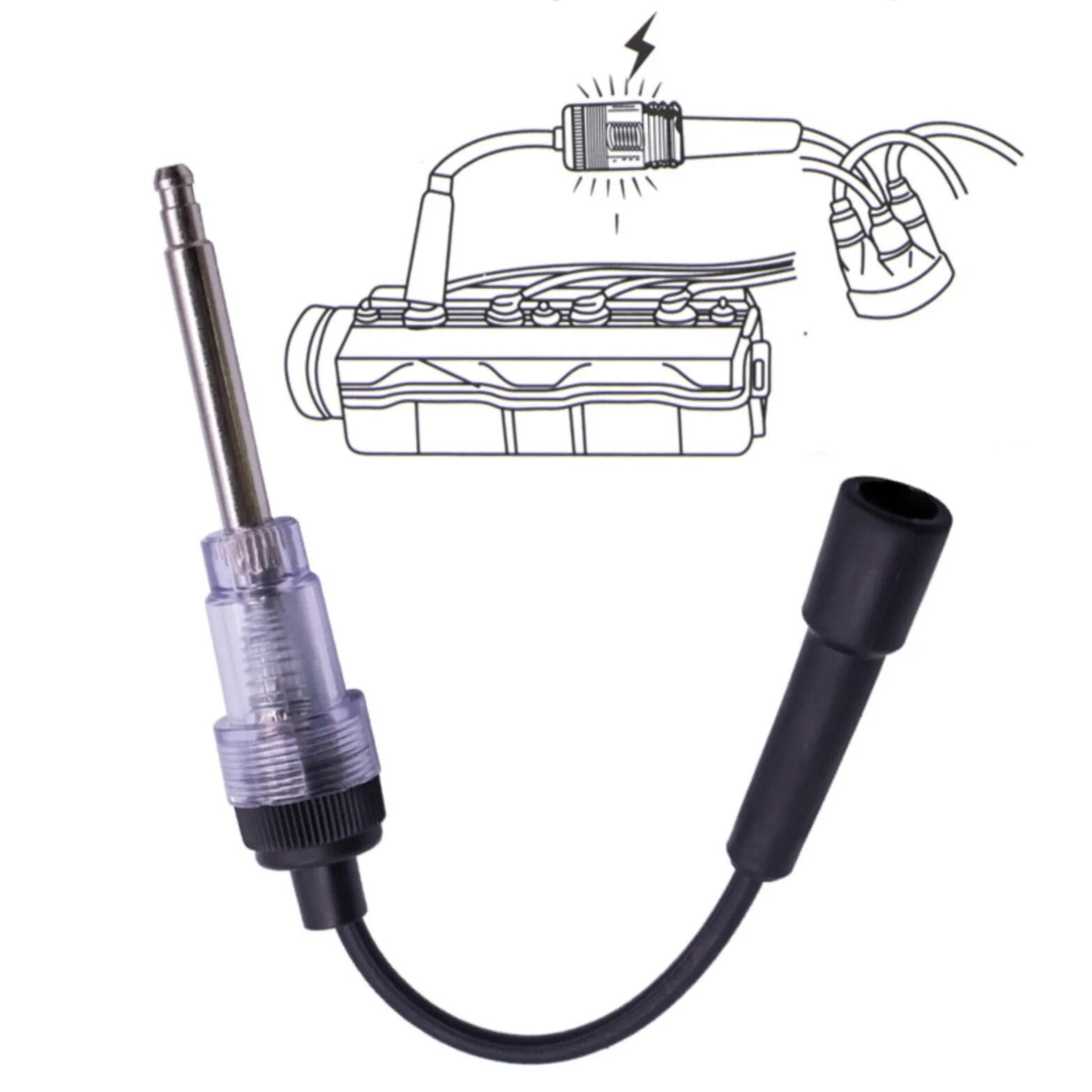 Automotive Ignition System Tester Spark Plug Car Engine In Line System Pen Detector Spark Plug Coil Tester Diagnostic Tool