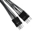3X Motherboard Audio HD Extension Cable 9Pin 1 Female To 2 Male Y Splitter Cable Black For PC DIY 10Cm