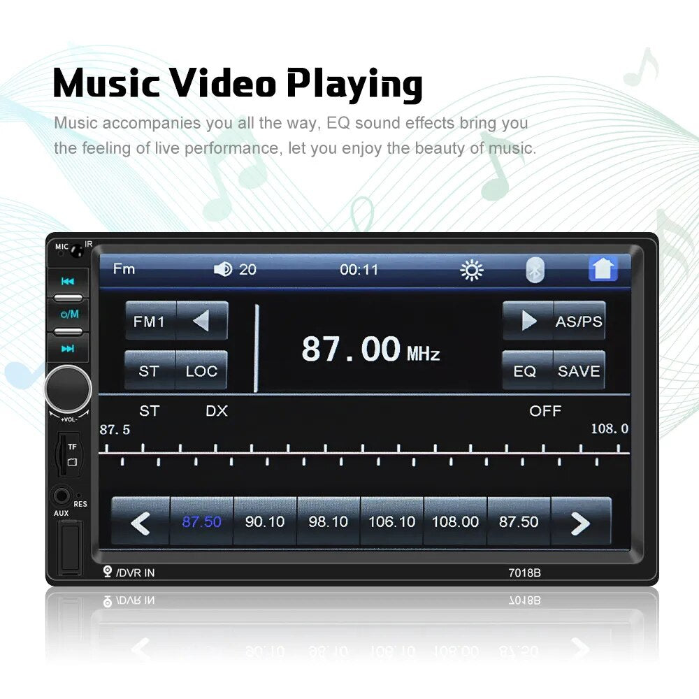 Podofo 2 din Car Radio 7" HD Autoradio Multimedia Player Auto audio Car Stereo MP5 Bluetooth USB TF FM Camera 2Din