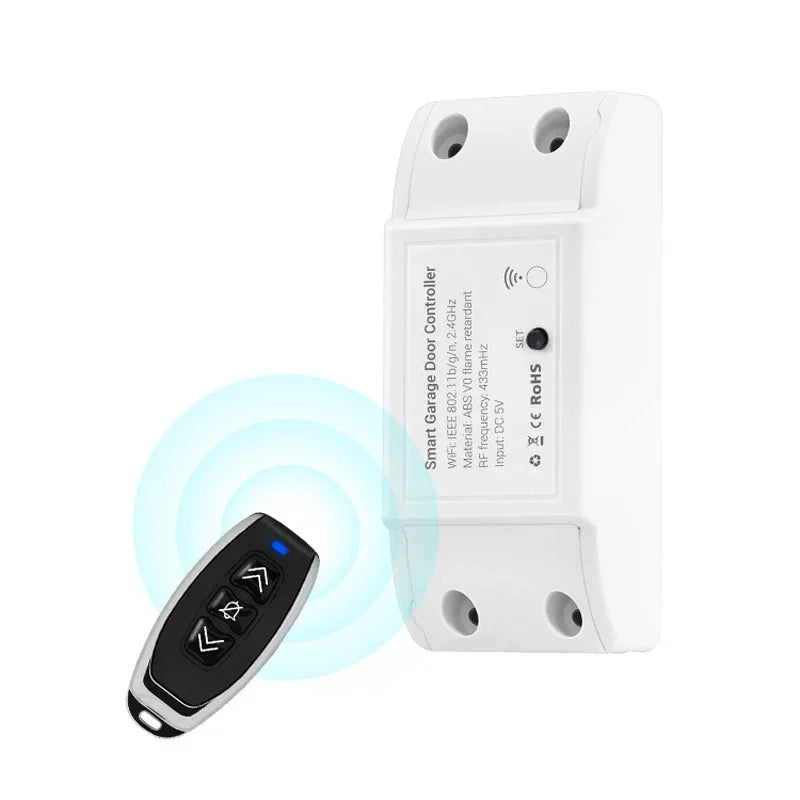 Tuya WiFi Smart Garage Door Opener Controller Siren Horn Alarm RF 433 Remote APP Control Works with Alexa Google Home Siri
