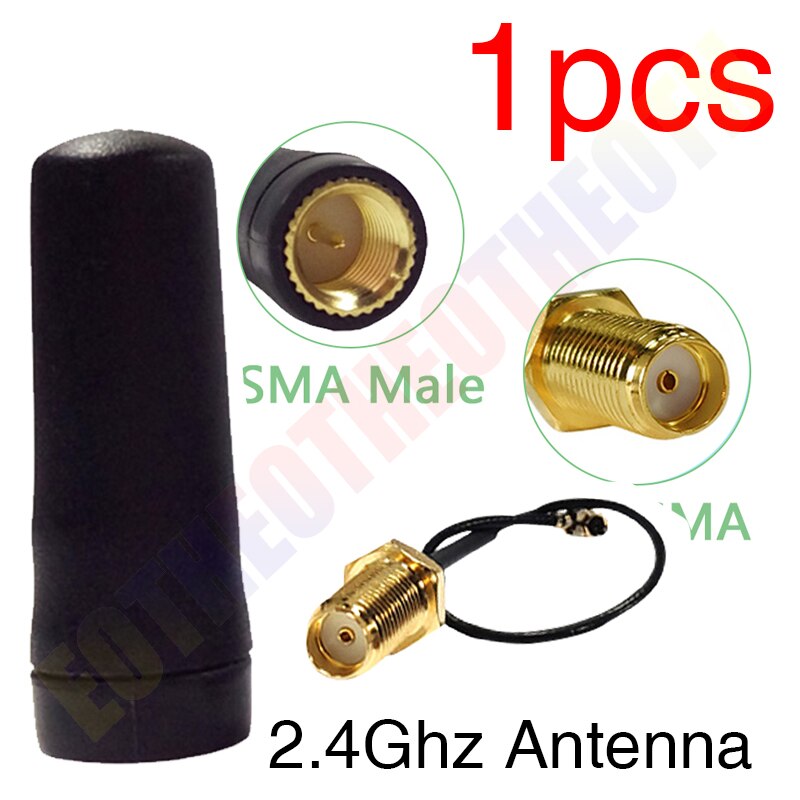 2.4Ghz Antenna PBX SMA male 3dbi Zigbee 2.4 ghz wifi antenna mini antena aerial PCI U.FL IPX to RP-SMA Pigtail Extension Cable