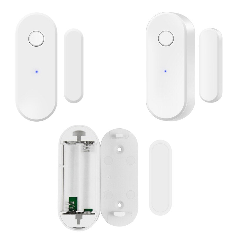 Tuya Smart WiFi Door Sensor Door Open / Closed Detectors Wifi Home Alarm Compatible With Alexa Google Home  Tuya APP