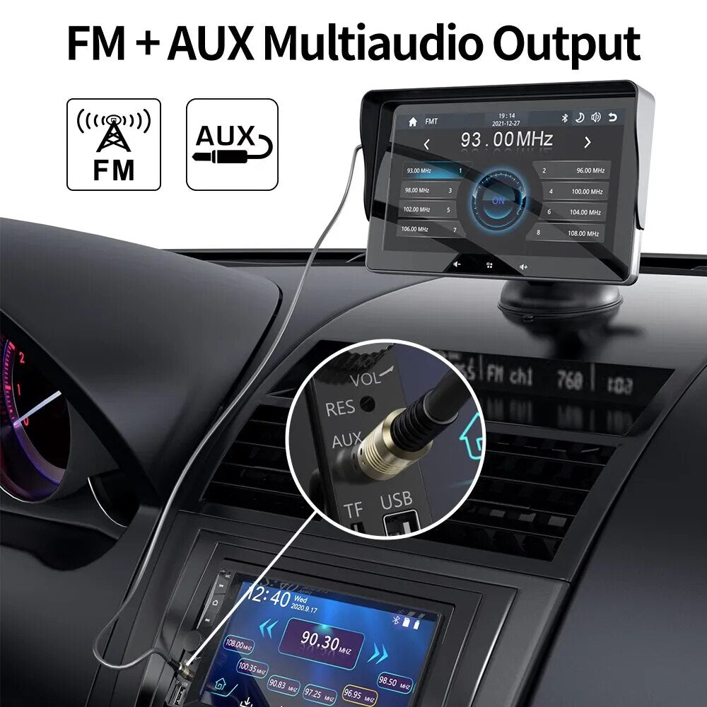 Universal 7Inch Car Radio Wireless CarPlay And Wireless Android Auto Multimedia Video Player Touch Screen For Nissan Toyota Car