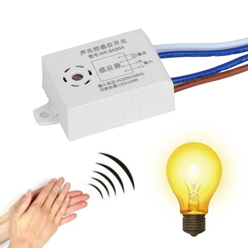 Home Improvement Module 220V Detector Sound Voice Sensor Intelligent Auto On Off Light Switch Accessories Light Dropshipping