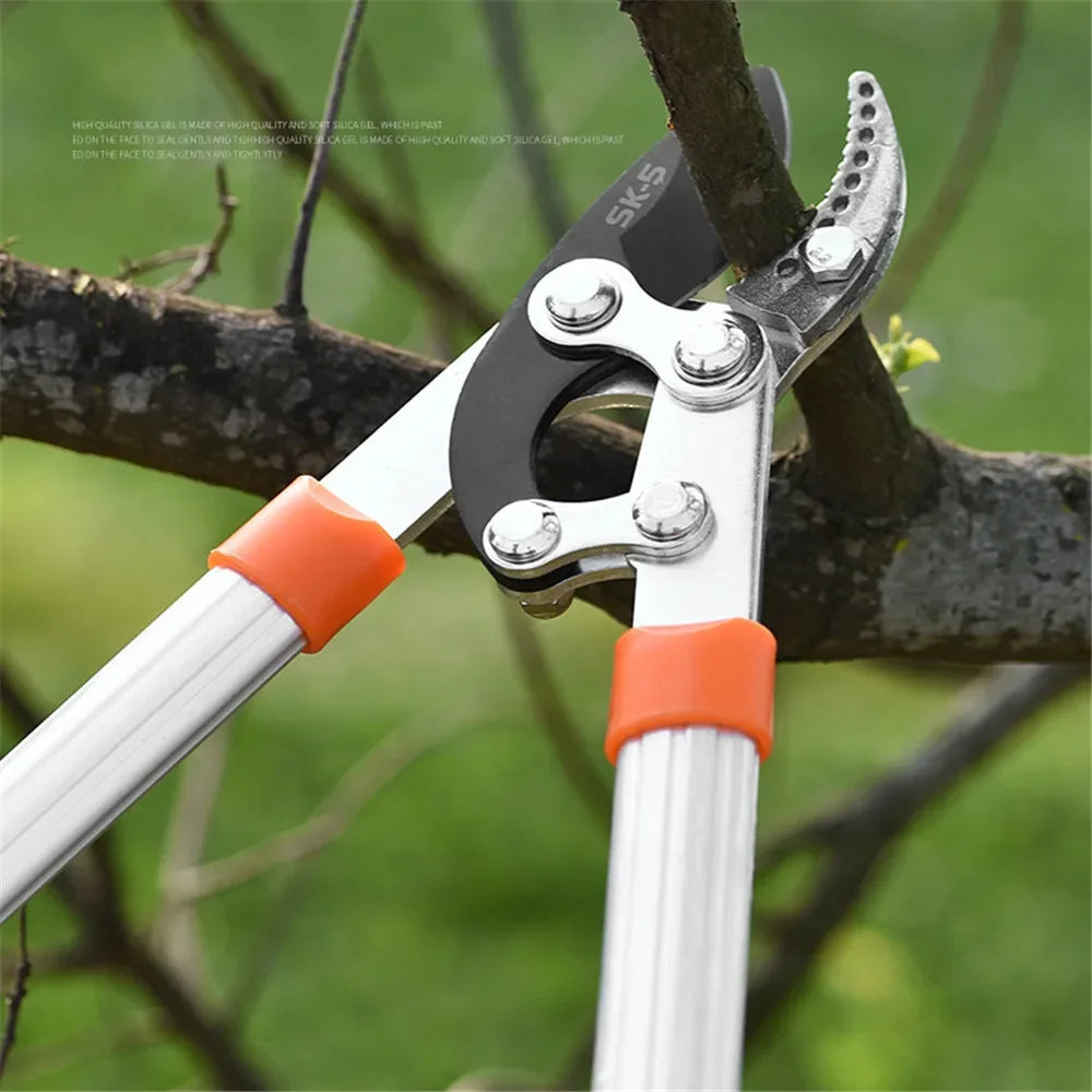 Long Length Scissor Hedge Anvil Shear Anti-Slip Grip Garden Pruning Hand Tool Ratchet Cut Tree Branch Garden Tools