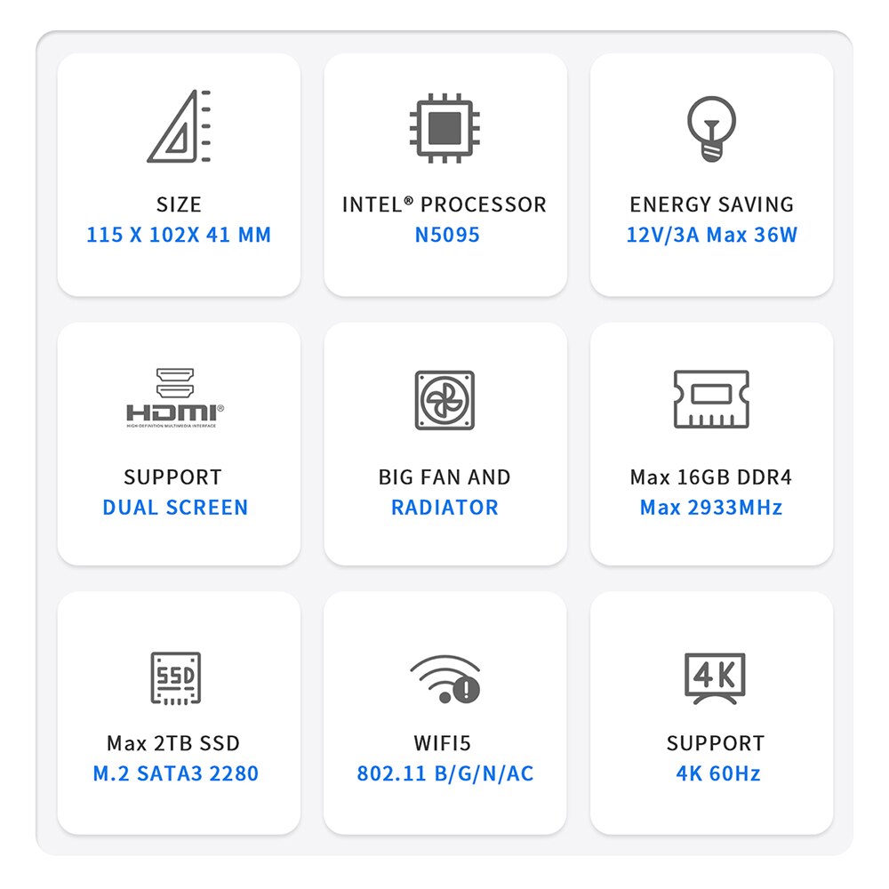 Beelink Mini S12 Pro Intel 12th N100 Intel 11th N5095 Mini PC Win 11 8GB 128GB 256G SSD N95 Desktop Gaming Computer VS GK3V