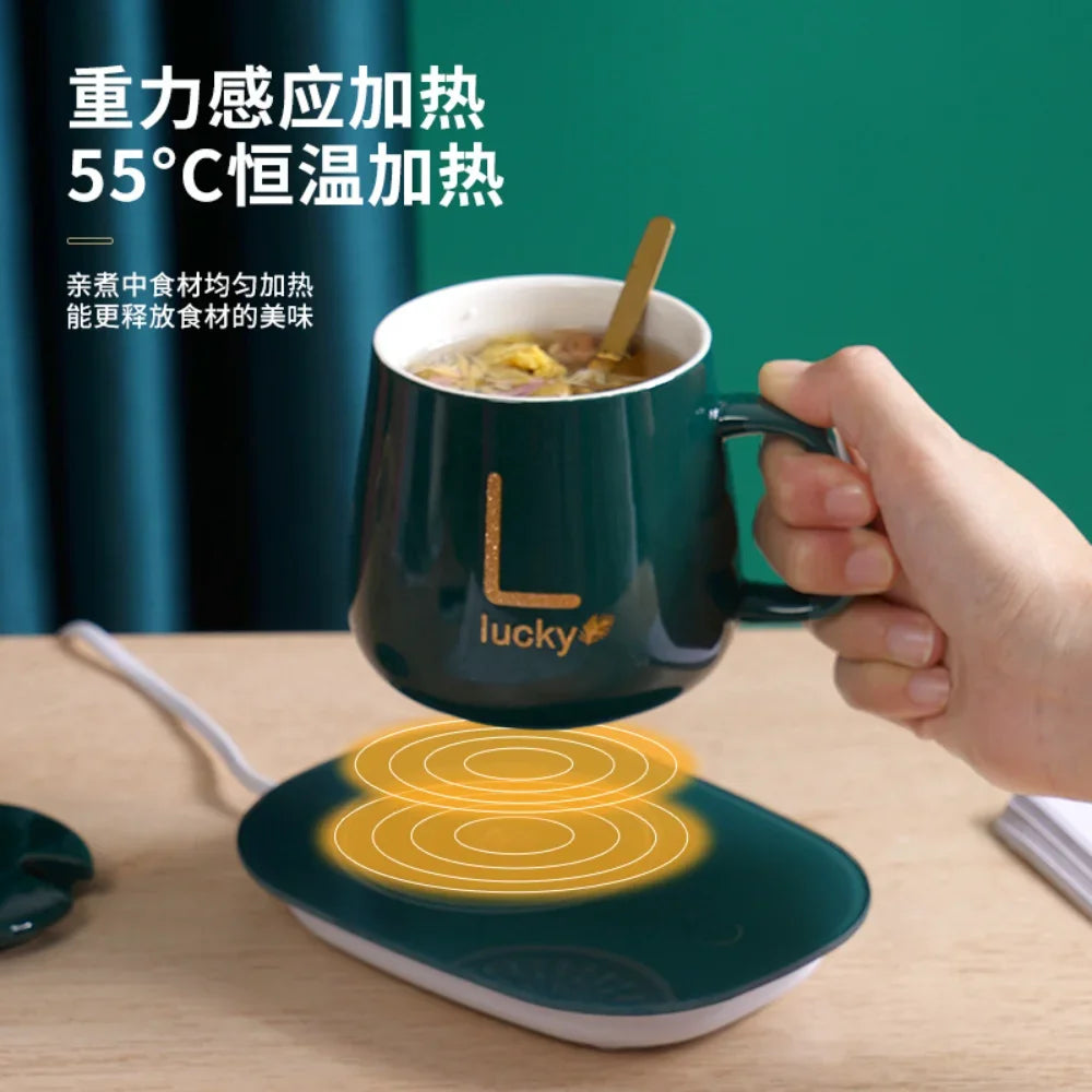 New Electric Heated Coaster Coffee Mug Cup Warmer Pad USB Powered for Home Office Milk Tea Water Heating Mat 55° Thermostatic