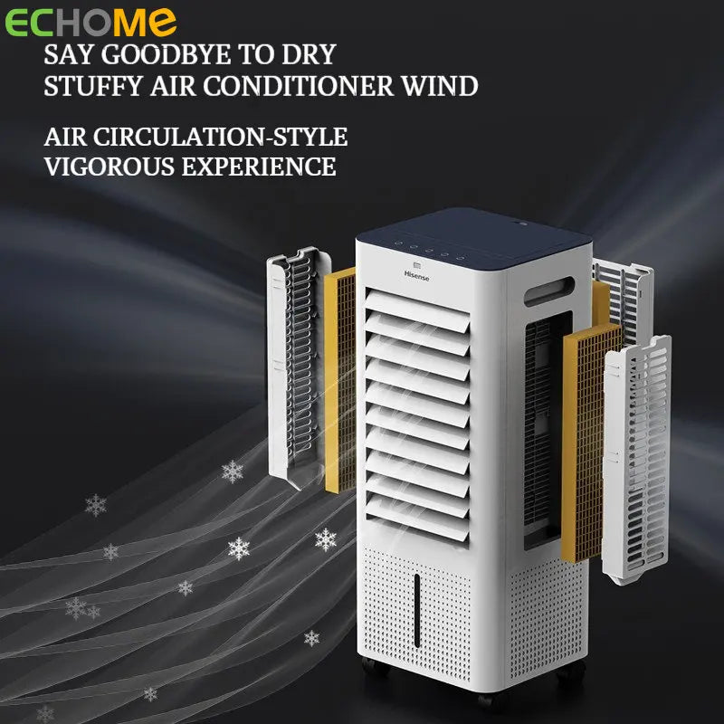 ECHOME 220V Air Conditioning Fan Remote Control Cooling Fan Water Cooling Fan Air-conditioning Household Mobile Small Air Cooler