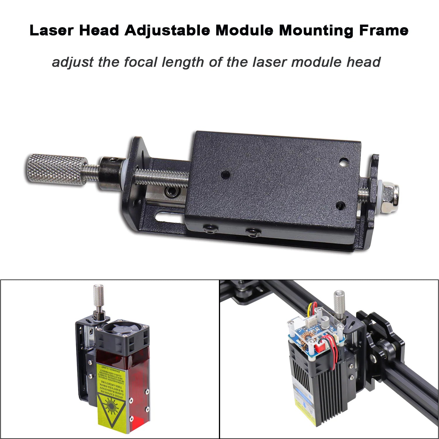 Focus Adjustment Laser Module Sliding Plate Aluminum Adjustable Holder Mounting Frame for Laser Engraver CNC Engraving Machine