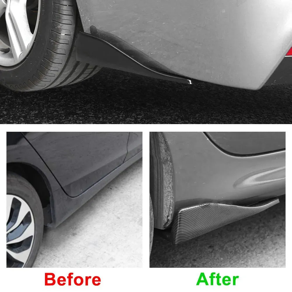 1 Pair Car Rear Bumper Lip Trim Protector Car Side Skirt Cover Car Corner Bumper Guards with Screws Universal Fit