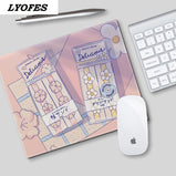 Laptop Mouse Mat for Office Home PC Computer Keyboard Cute Mouse Pad Kawaii Desk Pad Deskpad Gaming Desk Mats Gamer 22x18cm