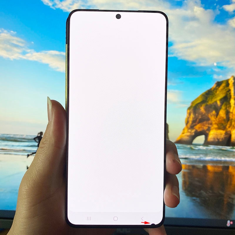 Original LCD For Samsung Galaxy S21 5G G990F G991F G991U G991B/DS Lcd Display Touch Screen 6.2'' With Frame With Dead Pixel