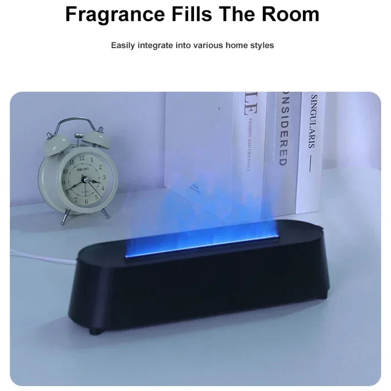 Aromatherapy Humidifier Essential Oil Diffuser with Remote Control 7-color 3D Simulation Flame Aroma Diffuser Air Humidifier