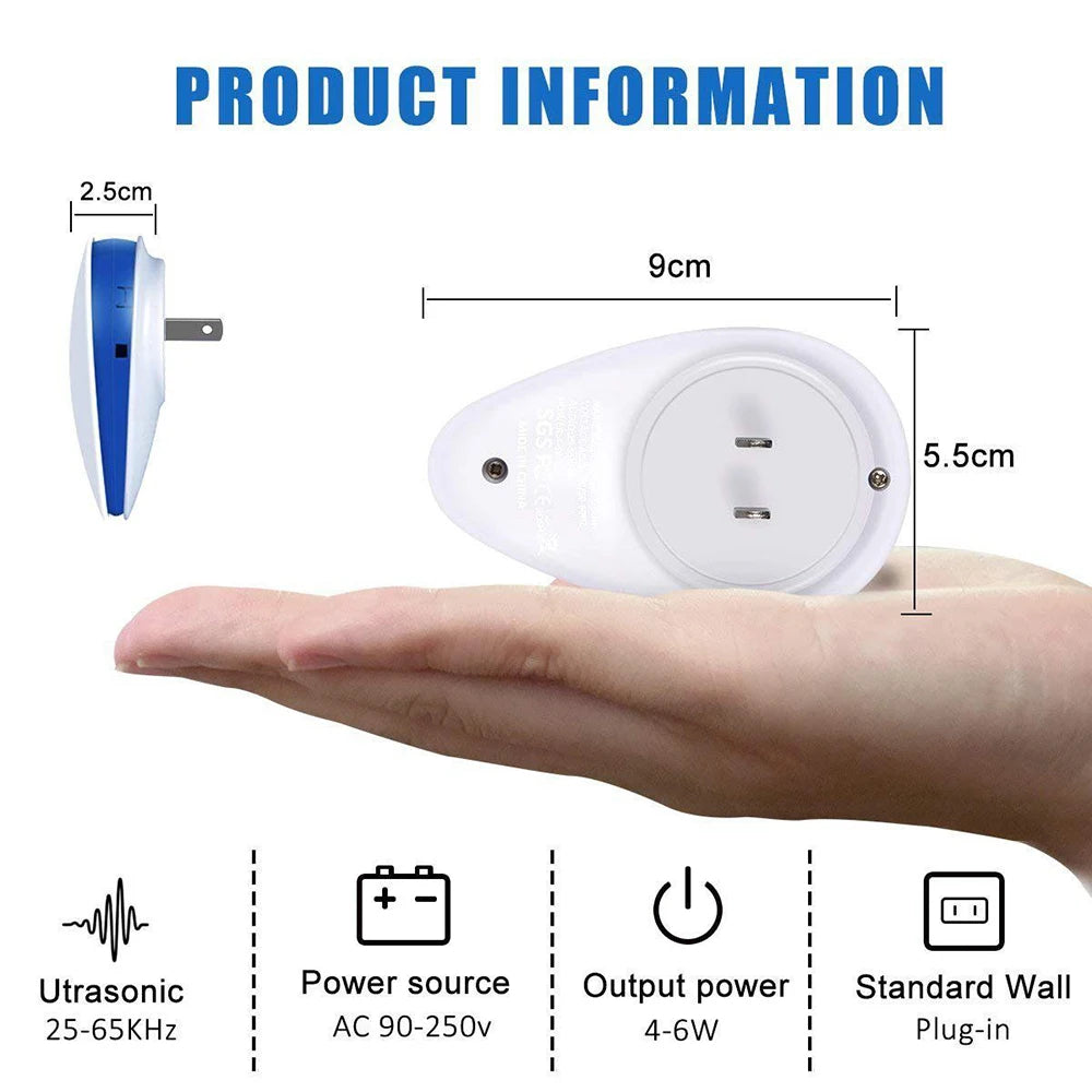 Hot Ultrasonic Pest Repeller Mosquito Killer Electronic Repellent Anti Rodent Mice Cockroach Rat Spider Insect US/UK/EU Plug