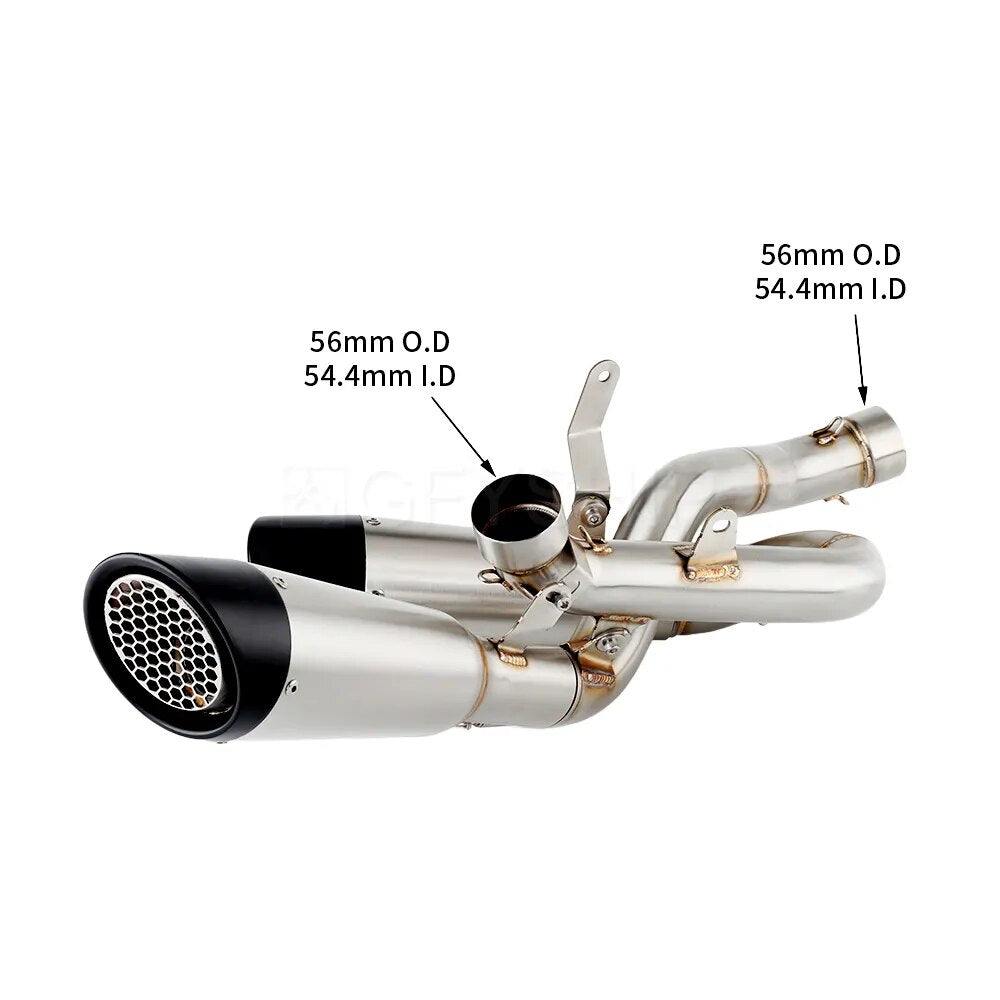 V4S For Ducati Panigale V4 2018 2019 - 2020 2023 Escape Decat Pipe Slip-on Motorcycle Exhaust Muffler With Catalyst Delete Pipe